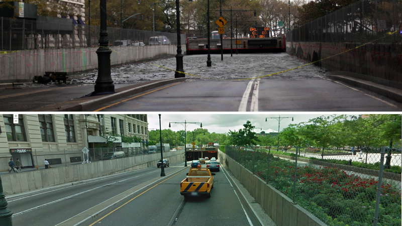 Illustration for article titled Brooklyn Battery Underpass: Compare with Google Street View